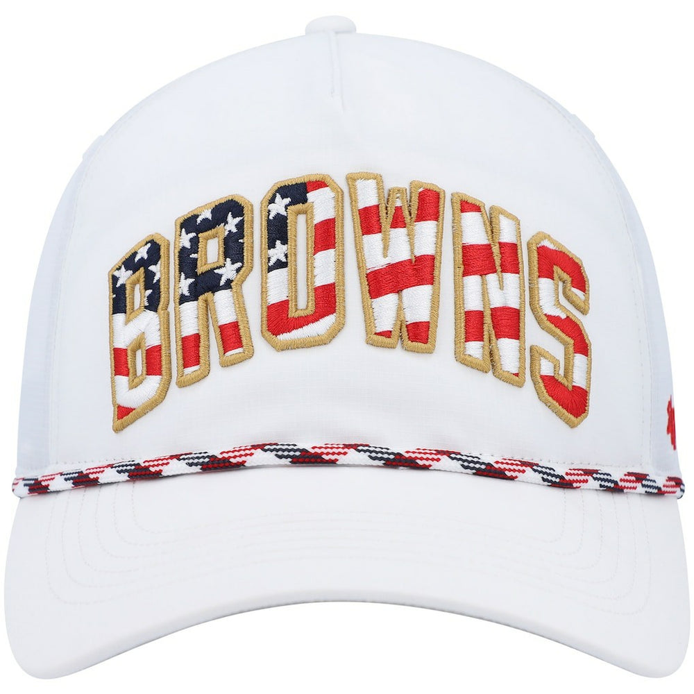 47 brand Cleveland Browns '47 Hitch Stars and Stripes Trucker Adjustable Hat White