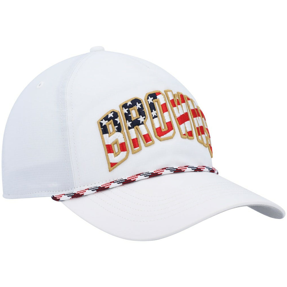 47 brand Cleveland Browns '47 Hitch Stars and Stripes Trucker Adjustable Hat White