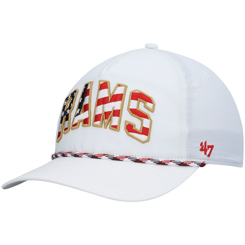 47 brand Los Angeles Rams '47 Hitch Stars and Stripes Trucker Adjustable Hat White
