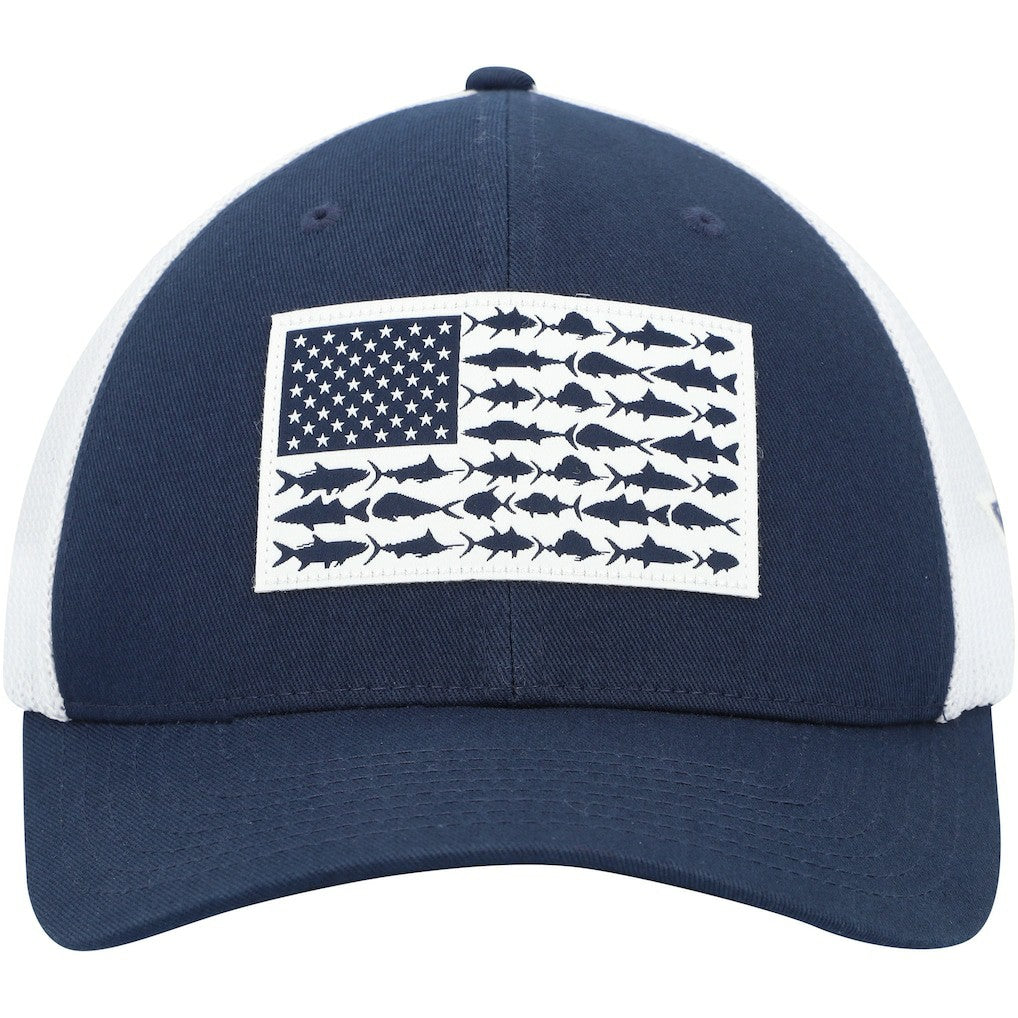 Columbia Dallas Cowboys Mesh Fish Flag Flex Hat Navy/White
