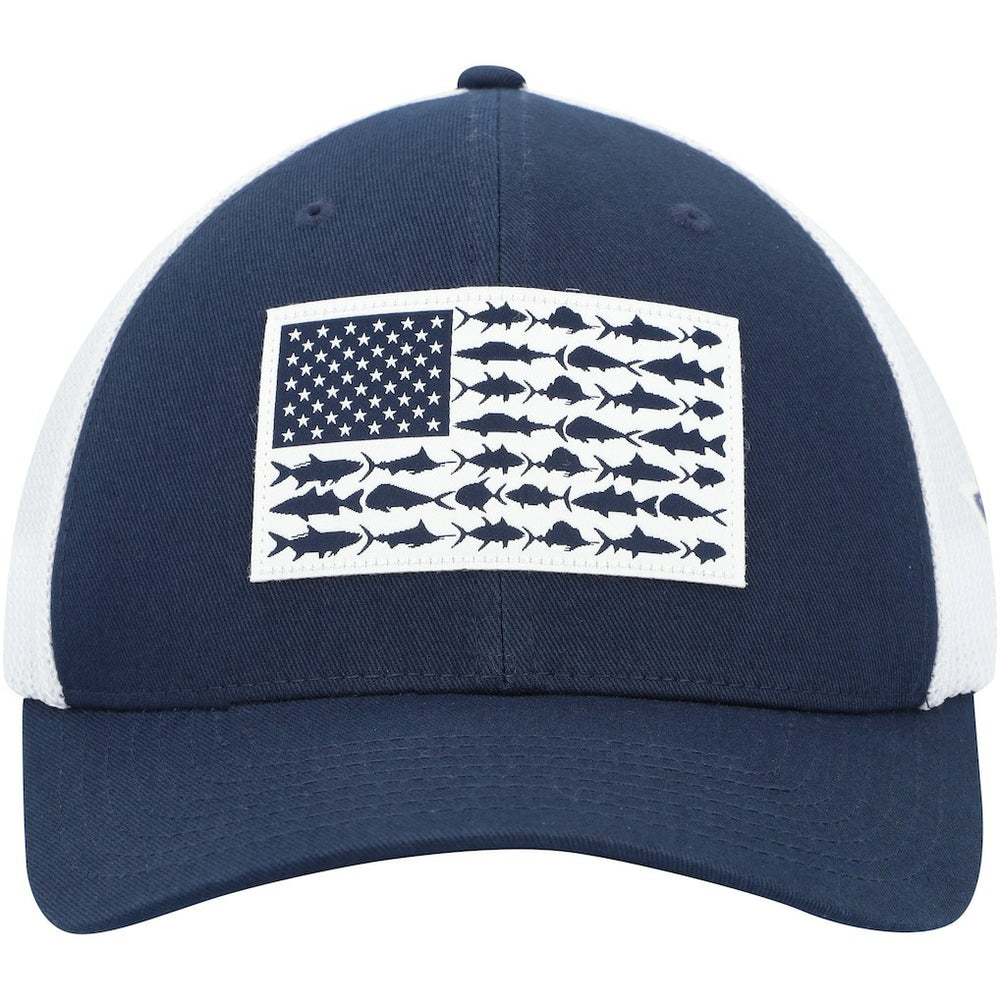 Columbia Dallas Cowboys Mesh Fish Flag Flex Hat Navy/White