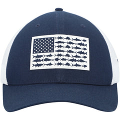 Columbia Dallas Cowboys Mesh Fish Flag Flex Hat Navy/White