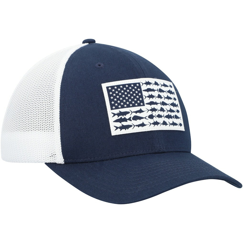 Columbia Dallas Cowboys Mesh Fish Flag Flex Hat Navy/White
