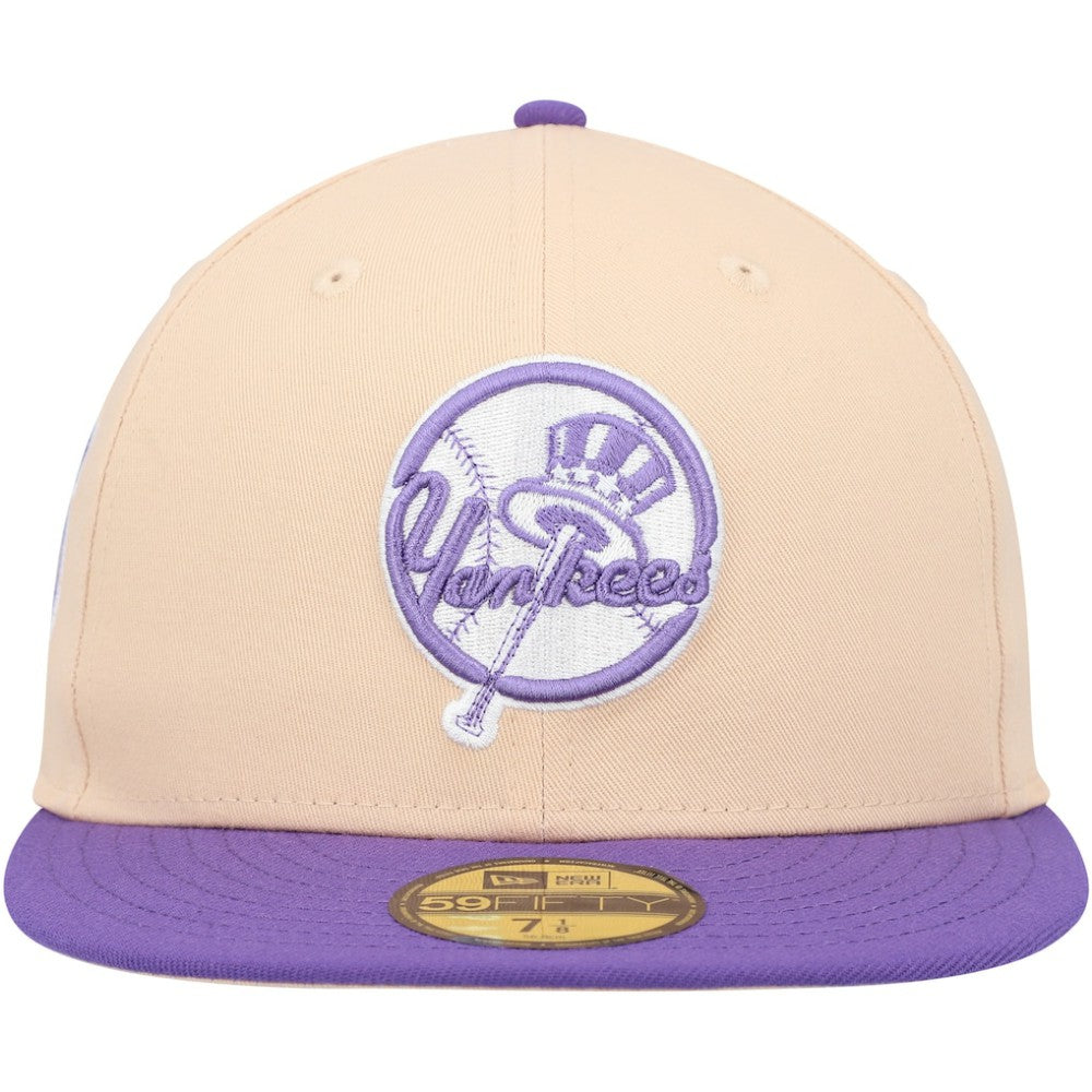 New York Yankees New Era Subway Series Side Patch 59FIFTY Fitted Hat - Peach/Purple - New Era Lifestyle