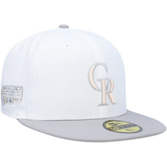 Colorado Rockies New Era 2007 World Series Side Patch Undervisor 59FIFTY Fitted Hat - White/Gray - New Era Lifestyle