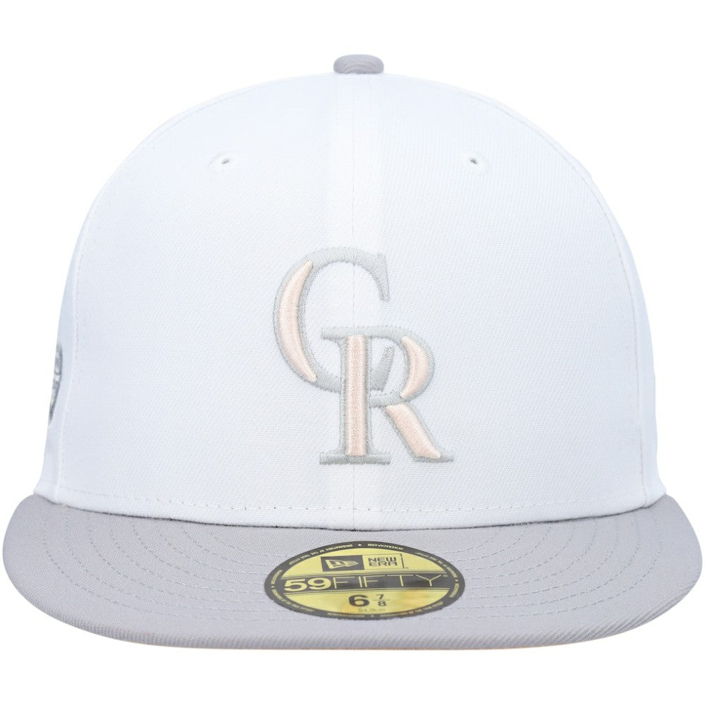 Colorado Rockies New Era 2007 World Series Side Patch Undervisor 59FIFTY Fitted Hat - White/Gray - New Era Lifestyle