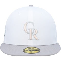 Colorado Rockies New Era 2007 World Series Side Patch Undervisor 59FIFTY Fitted Hat - White/Gray - New Era Lifestyle