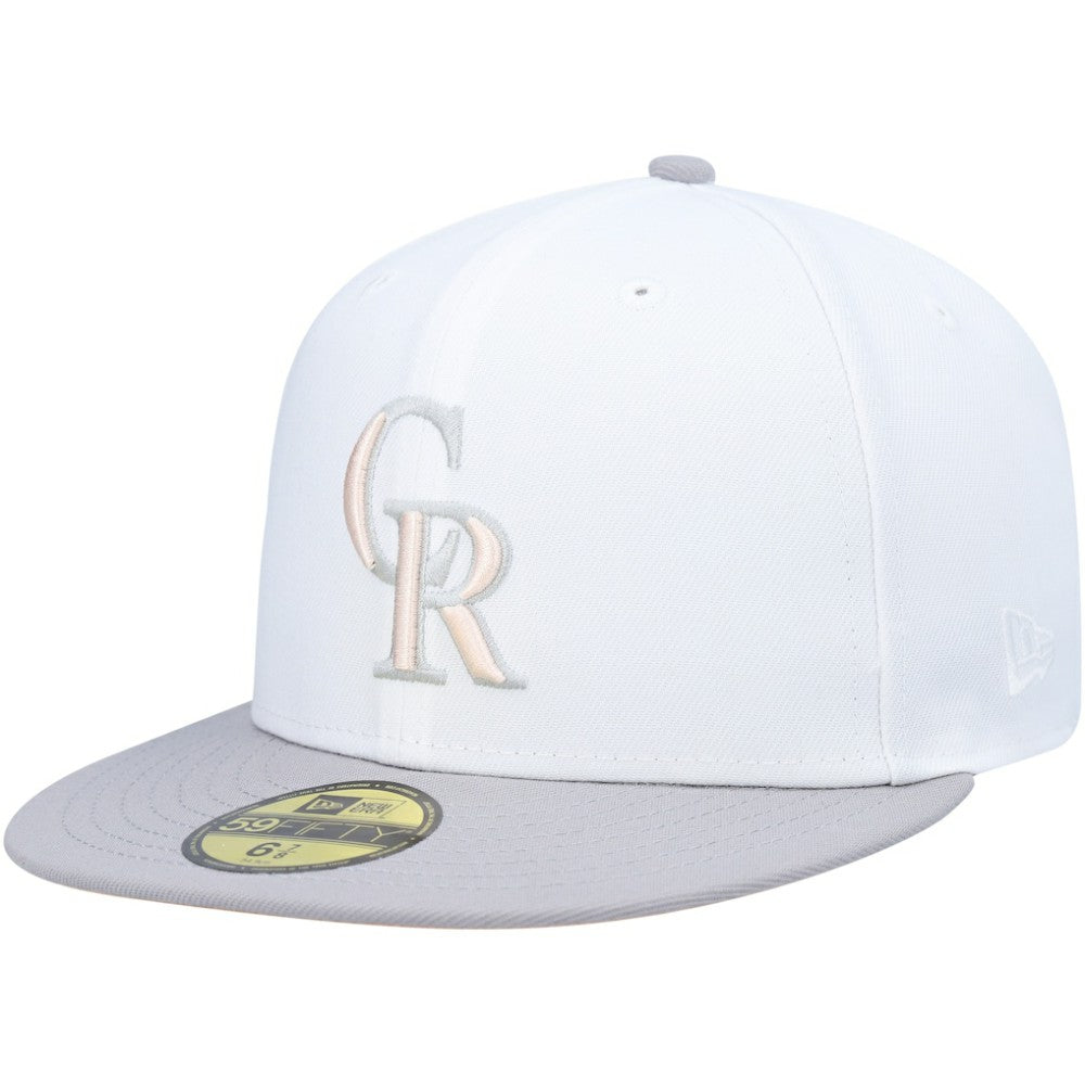 Colorado Rockies New Era 2007 World Series Side Patch Undervisor 59FIFTY Fitted Hat - White/Gray - New Era Lifestyle