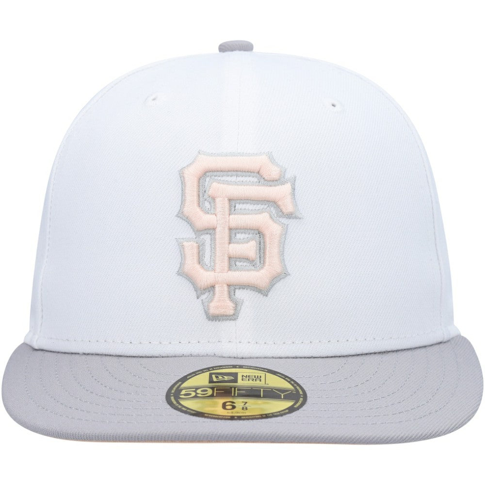 San Francisco Giants New Era 2002 World Series Side Patch Undervisor 59FIFTY Fitted Hat - White/Gray - New Era Online