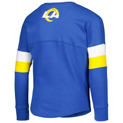 Los Angeles Rams New Era Girls Youth Lace-Up Long Sleeve T-Shirt Royal
