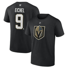 Jack Eichel Vegas Golden Knights Fanatics Authentic Stack Name & Number T-Shirt - Black - NHL 4598539