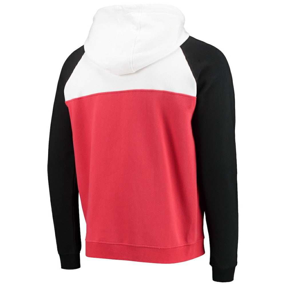 Washington Nationals New Era Cooperstown Collection Quarter-Zip Hoodie Jacket - Red/White - New Era Discount