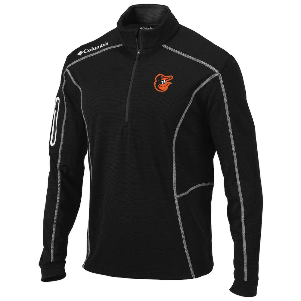 Baltimore Orioles Columbia Shotgun Omni-Wick Quarter-Zip Pullover Jacket - Black - Columbia on Sale