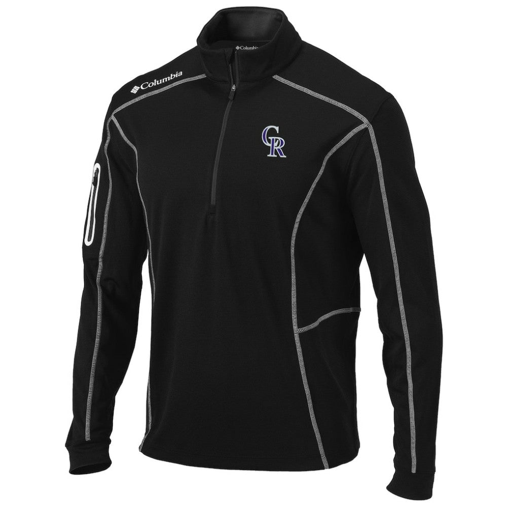 Colorado Rockies Columbia Shotgun Omni-Wick Quarter-Zip Pullover Jacket - Black - Columbia on Sale