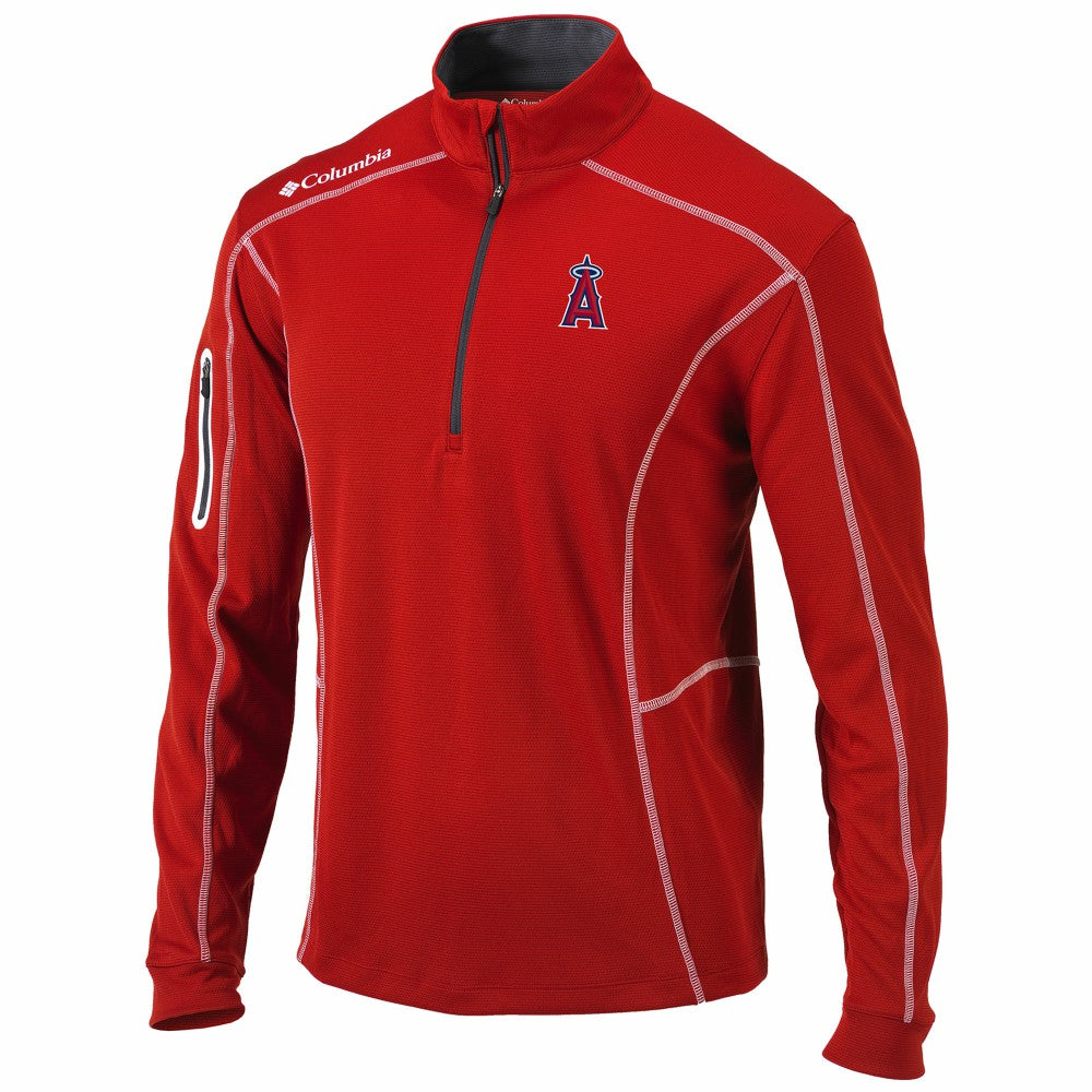 Los Angeles Angels Columbia Shotgun Omni-Wick Quarter-Zip Pullover Jacket - Red - Columbia Sale