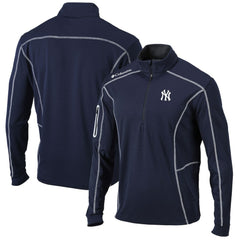 New York Yankees Columbia Shotgun Omni-Wick Quarter-Zip Pullover Jacket - Navy - Columbia Discount