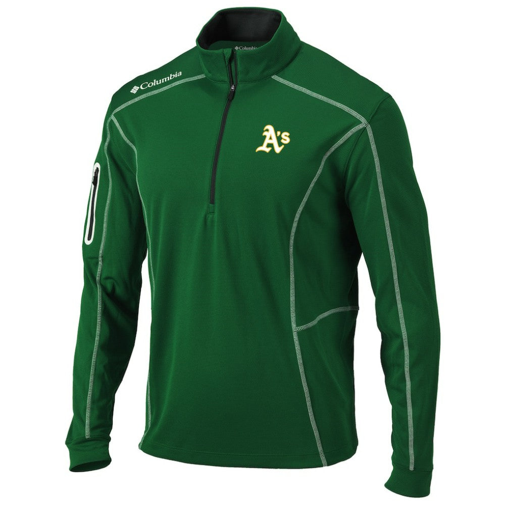 Athletics Columbia Shotgun Omni-Wick Quarter-Zip Pullover Jacket - Green - Columbia on Sale