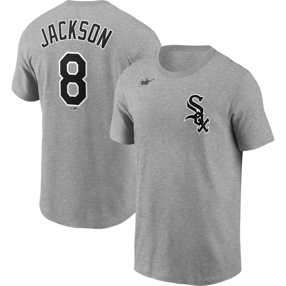 Bo Jackson Chicago White Sox Nike Cooperstown Collection Name & Number T-Shirt - Heathered Gray - Nike Sale