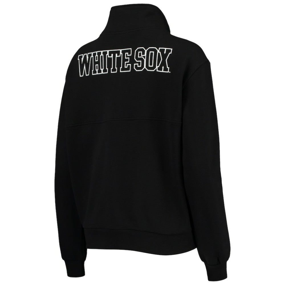 Chicago White Sox The Wild Collective Women's Two-Hit Quarter-Zip Pullover Top - Black - MLB on Sale