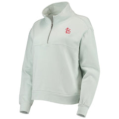 St. Louis Cardinals The Wild Collective Women's Two-Hit Quarter-Zip Pullover Top - Light Blue - MLB Online