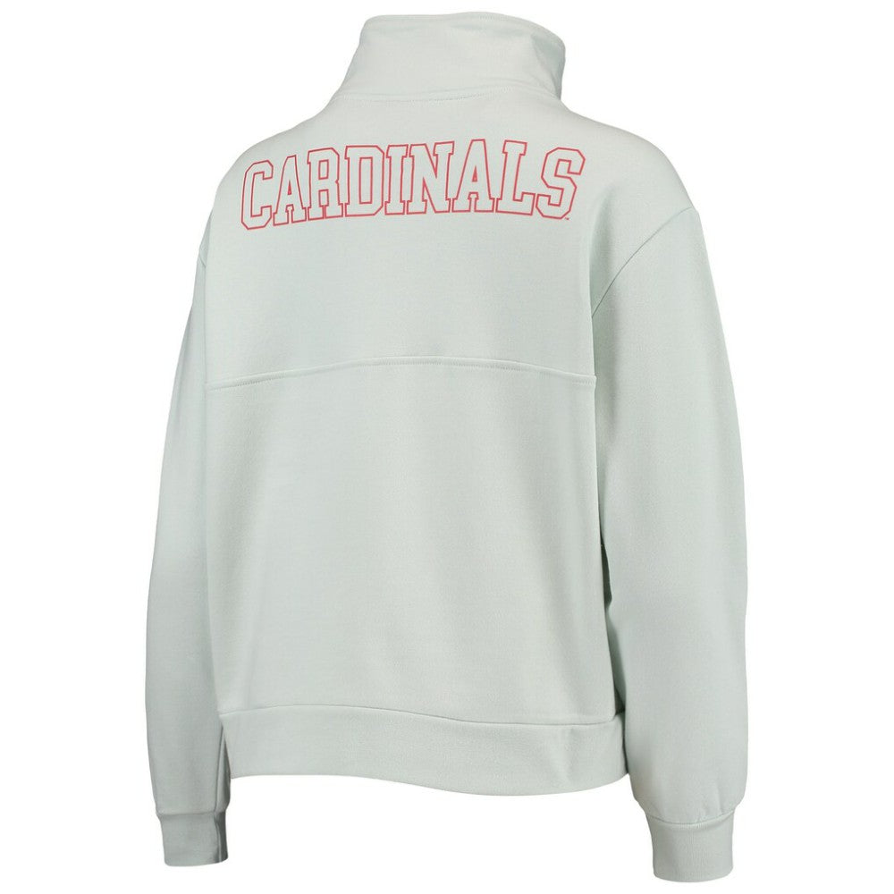 St. Louis Cardinals The Wild Collective Women's Two-Hit Quarter-Zip Pullover Top - Light Blue - MLB Online