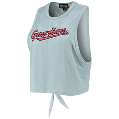 Cleveland Guardians The Wild Collective Women's Open Back Twist-Tie Tank Top - Light Blue - MLB Discount