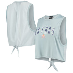 Houston Astros The Wild Collective Women's Open Back Twist-Tie Tank Top - Light Blue - MLB Online