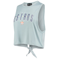 Houston Astros The Wild Collective Women's Open Back Twist-Tie Tank Top - Light Blue - MLB Online