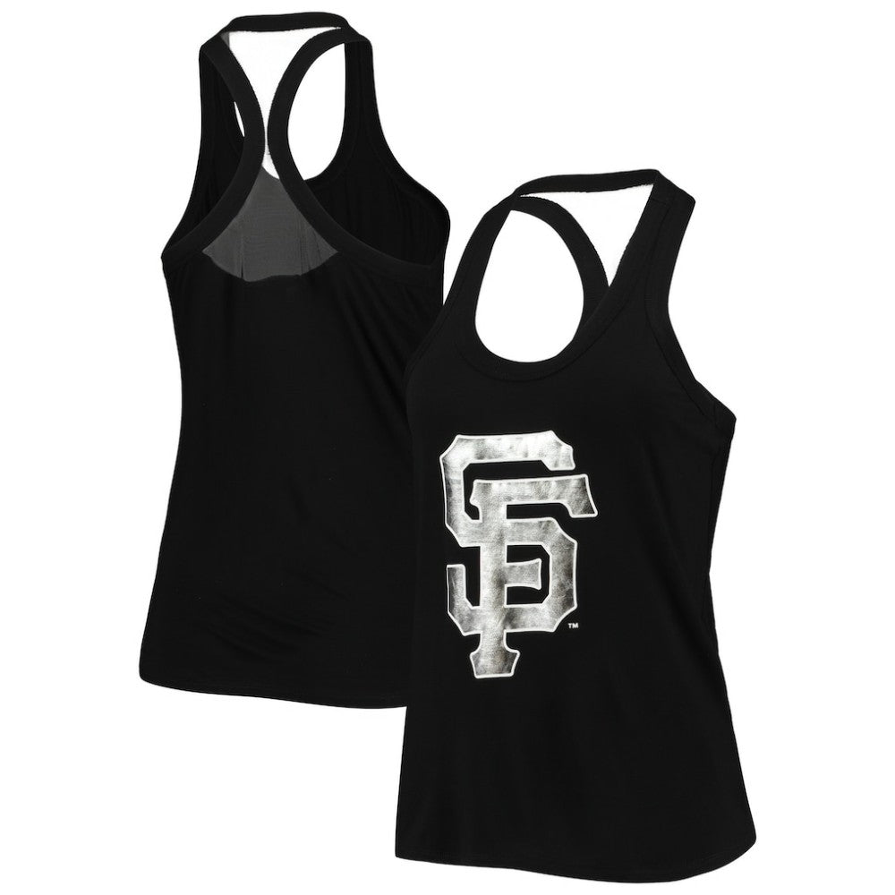 San Francisco Giants The Wild Collective Women's Tonal Athleisure Racerback Tank Top - Black - MLB on Sale