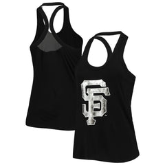 San Francisco Giants The Wild Collective Women's Tonal Athleisure Racerback Tank Top - Black - MLB on Sale