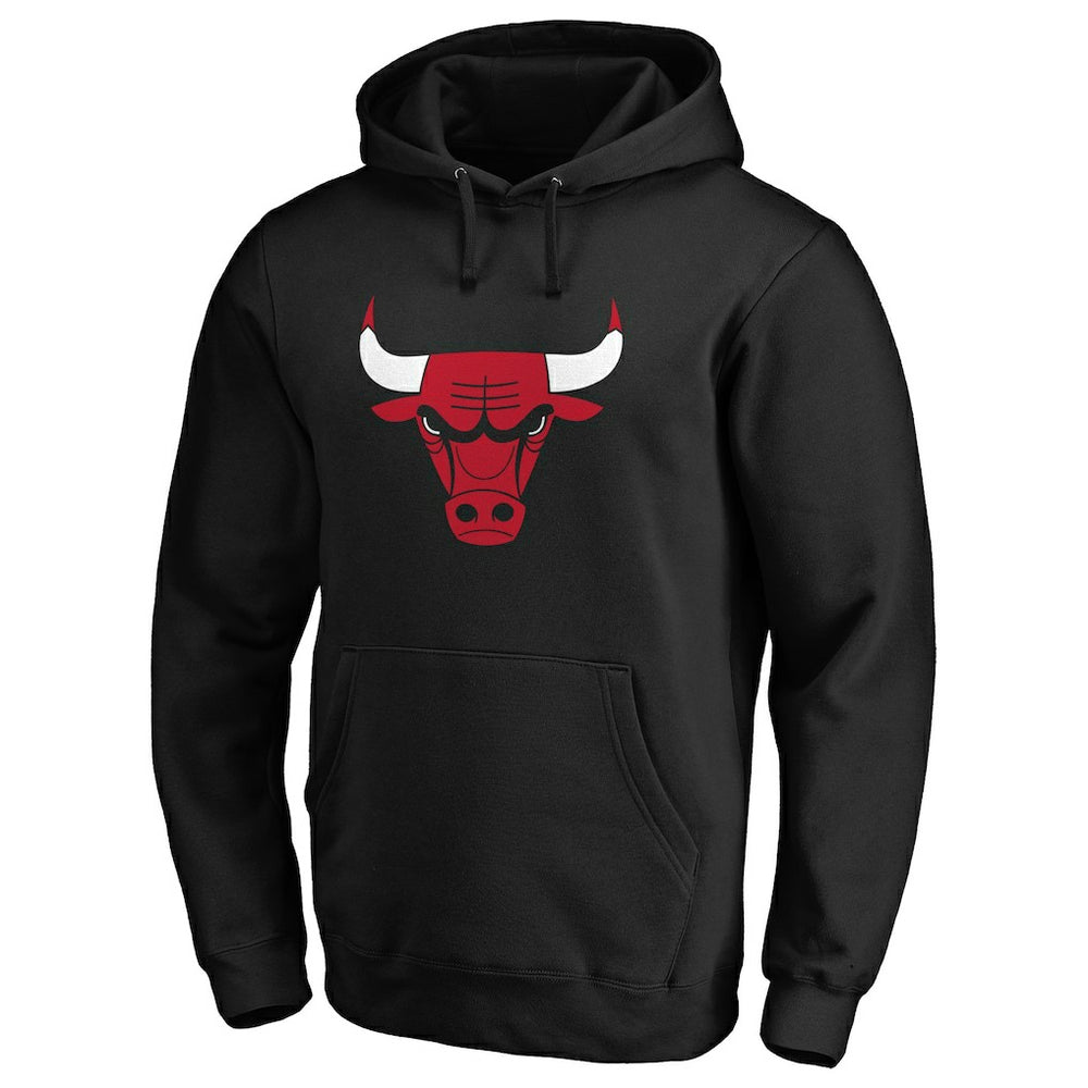 Chicago Bulls Primary Mascot Logo Pullover Hoodie Black