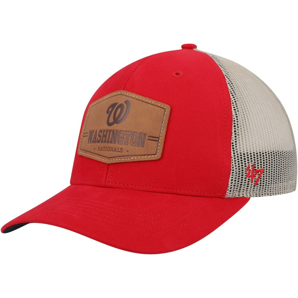 Washington Nationals '47 Rawhide Trucker Snapback Hat - Red/Natural - 47 brand Sale