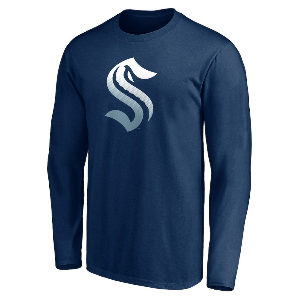 Seattle Kraken Gradient Logo Long Sleeve T-Shirt - Deep Sea Blue - NHL 4619601