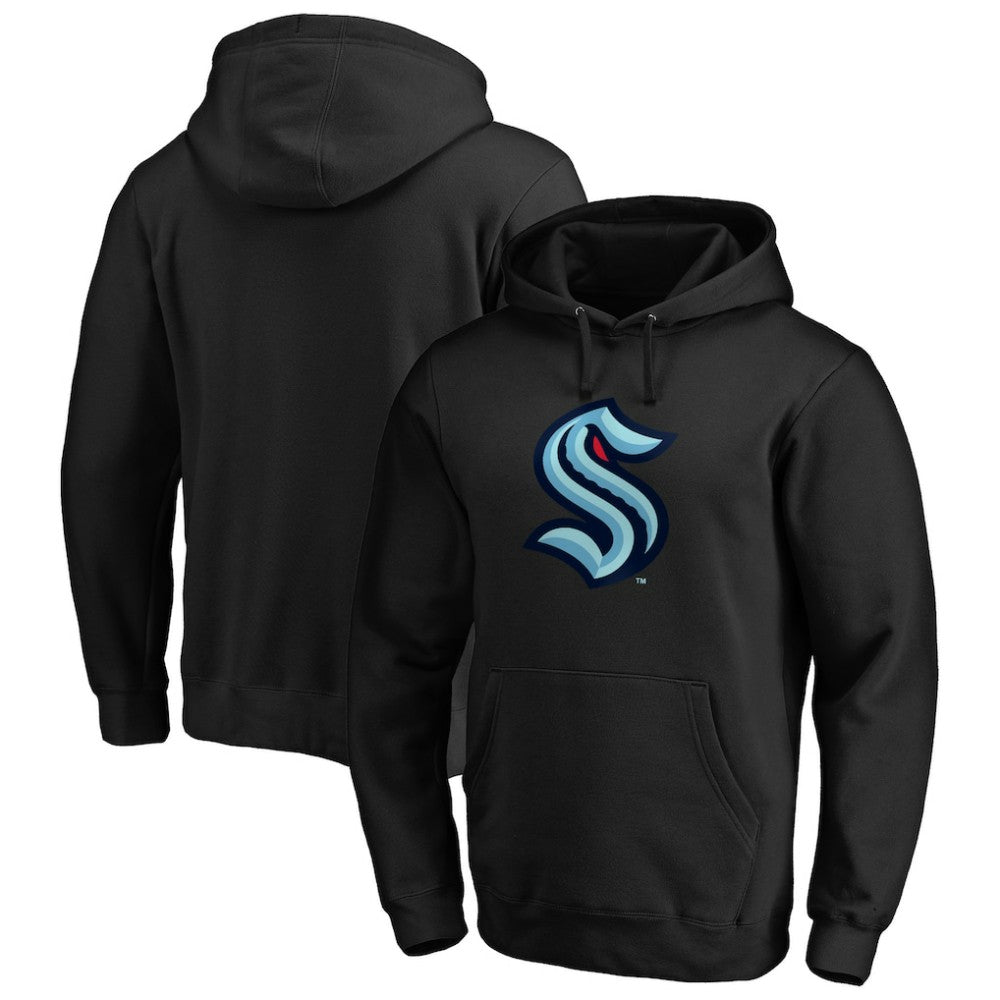 Seattle Kraken Primary Team Logo Pullover Hoodie - Black - NHL 4619614