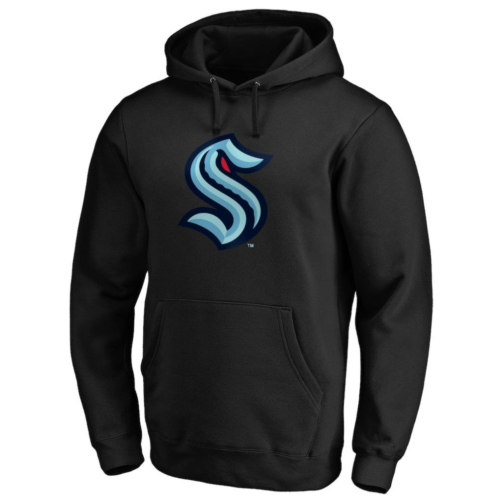 Seattle Kraken Primary Team Logo Pullover Hoodie - Black - NHL 4619614