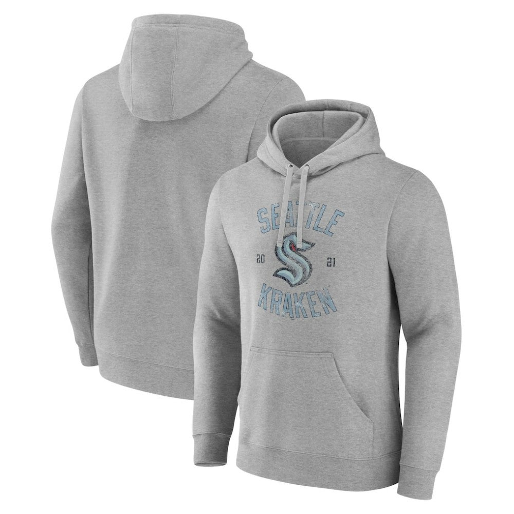 Seattle Kraken Heritage Pullover Hoodie - Heathered Gray - NHL 4619622