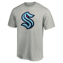 Seattle Kraken Primary Logo T-Shirt - Heathered Gray - NHL 4619634