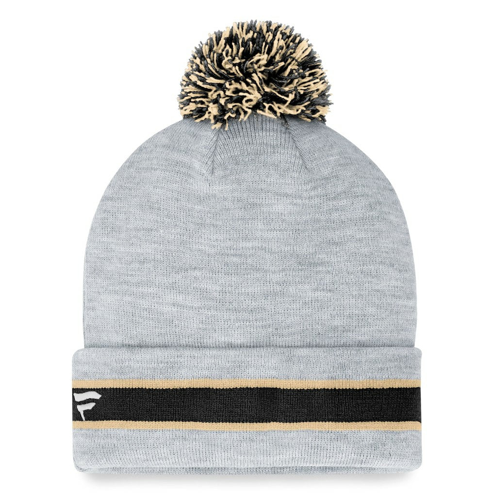Fanatics New Orleans Saints Cuffed Knit Hat with Pom Heather Gray