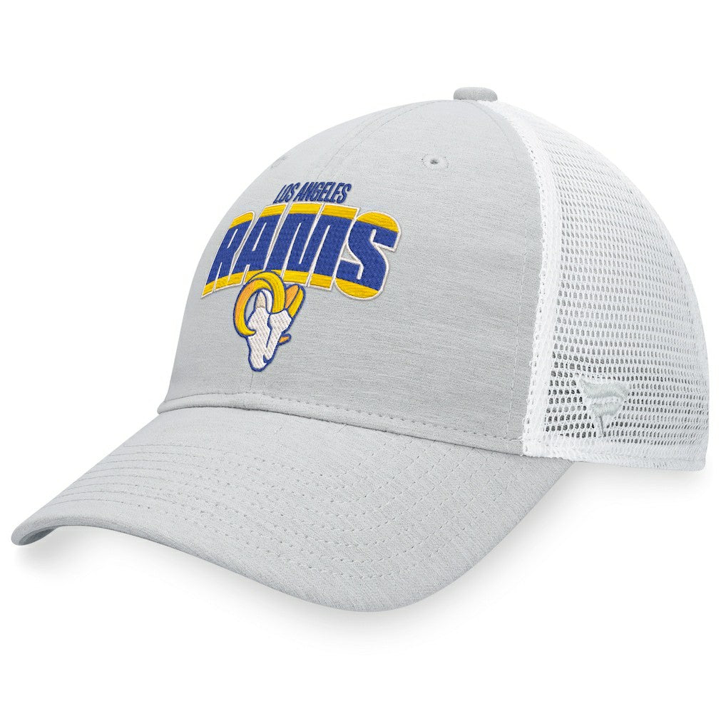 Fanatics Los Angeles Rams Trucker Snapback Hat Heather Gray/White