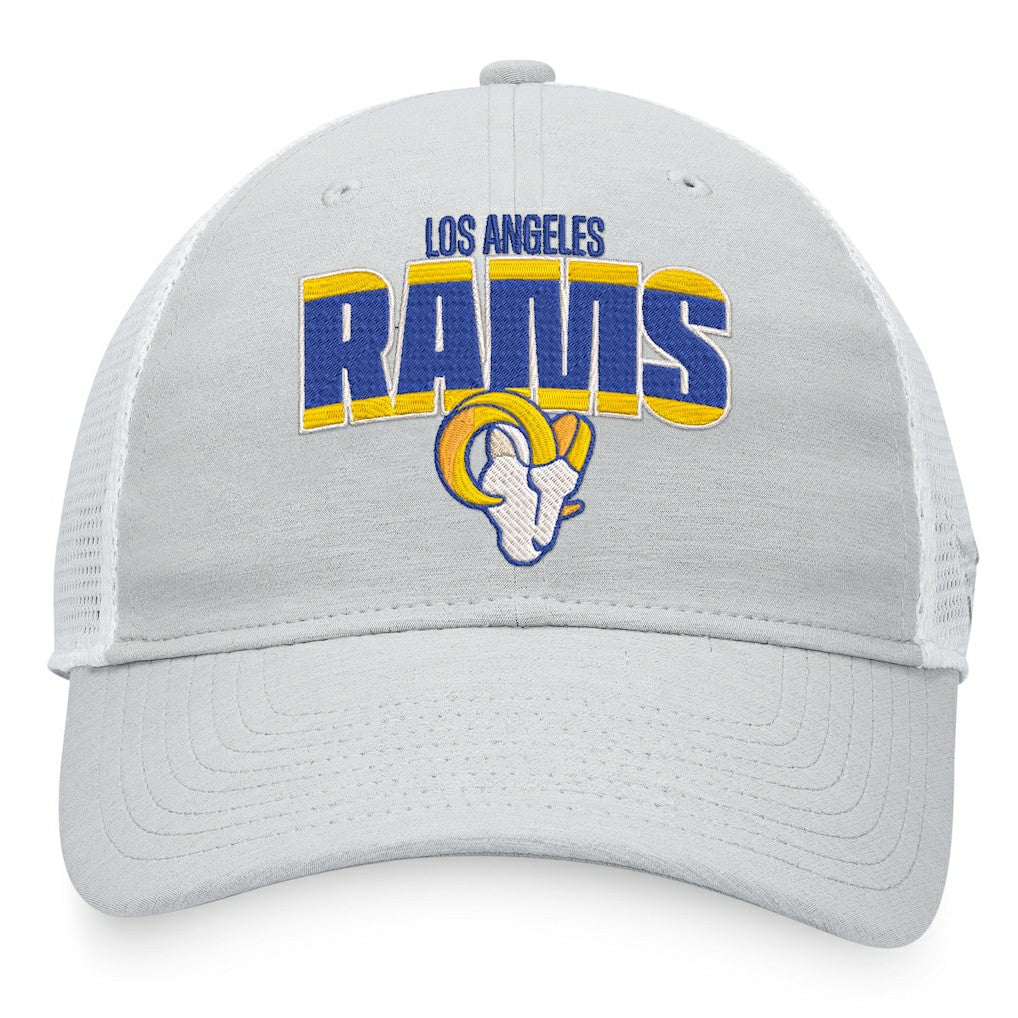 Fanatics Los Angeles Rams Trucker Snapback Hat Heather Gray/White