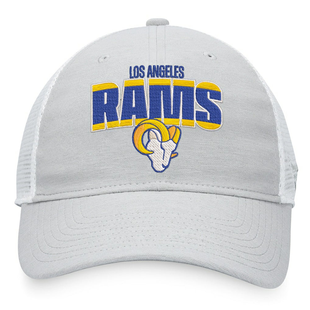 Fanatics Los Angeles Rams Trucker Snapback Hat Heather Gray/White