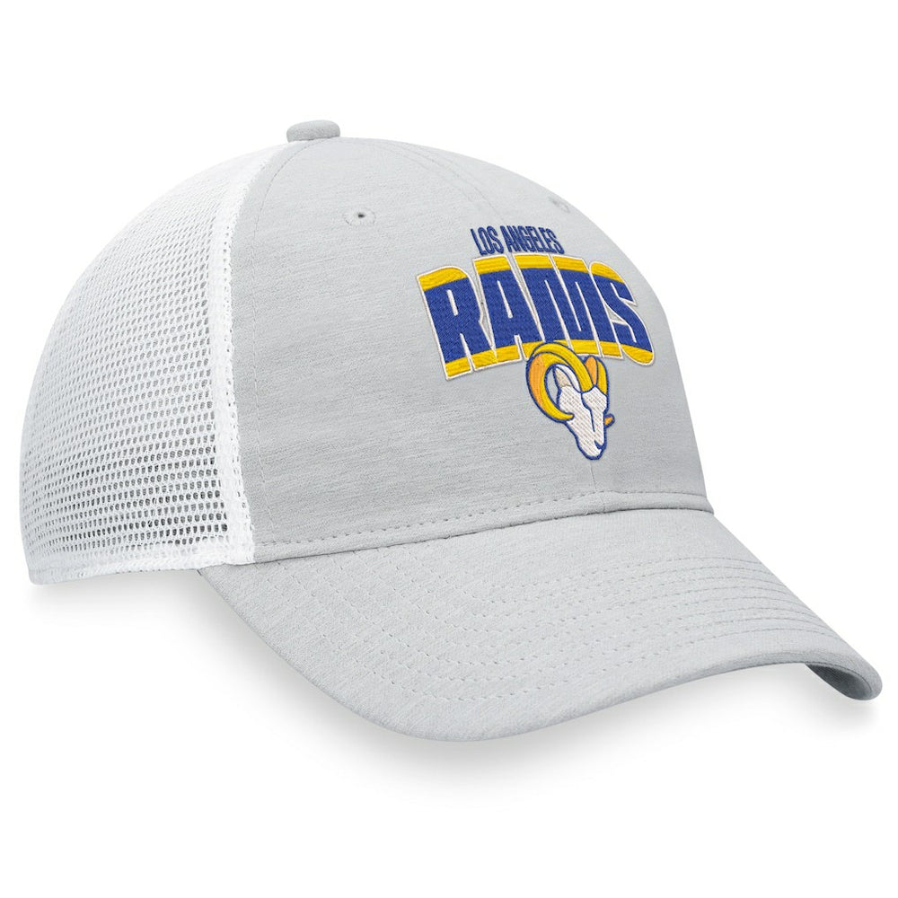 Fanatics Los Angeles Rams Trucker Snapback Hat Heather Gray/White