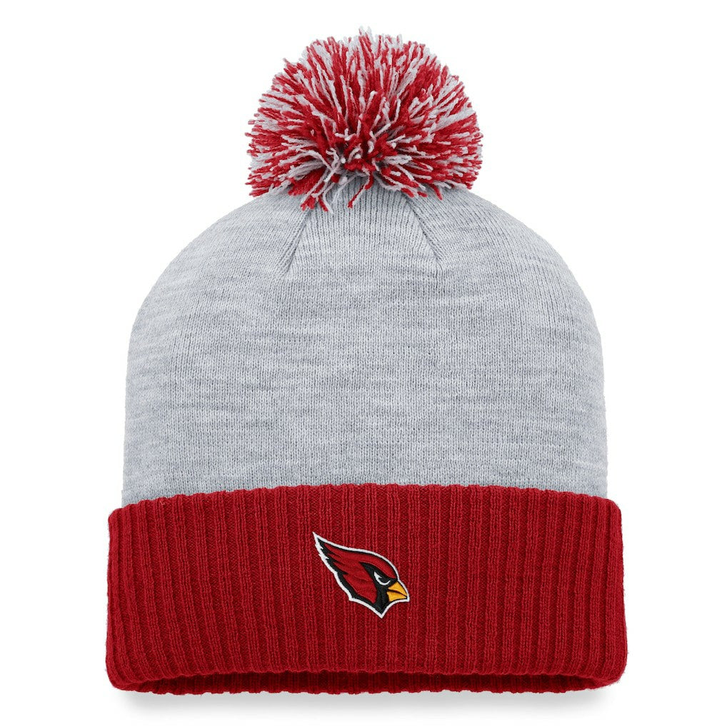 Fanatics Arizona Cardinals Women's Ash Cuffed Knit Hat with Pom Heather Gray
