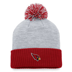 Fanatics Arizona Cardinals Women's Ash Cuffed Knit Hat with Pom Heather Gray
