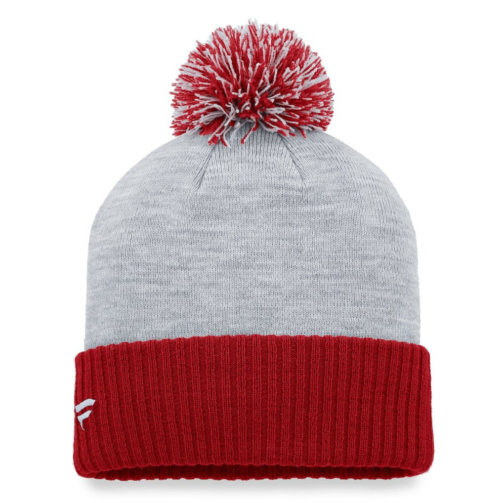 Fanatics Arizona Cardinals Women's Ash Cuffed Knit Hat with Pom Heather Gray
