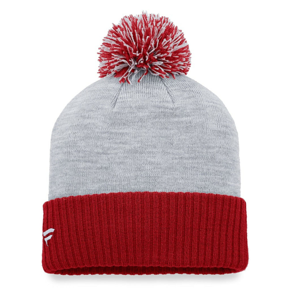 Fanatics Arizona Cardinals Women's Ash Cuffed Knit Hat with Pom Heather Gray