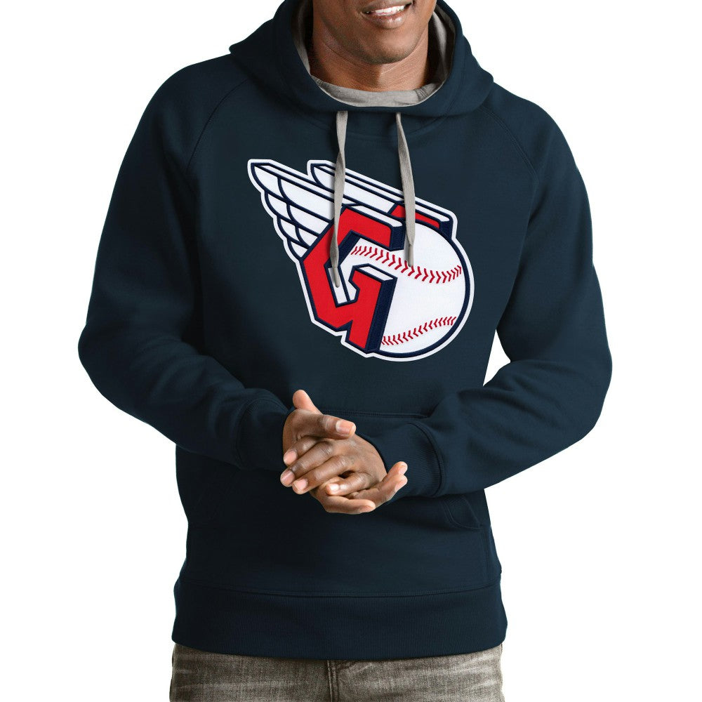 Cleveland Guardians Antigua Team Victory Pullover Hoodie - Navy - MLB Discount