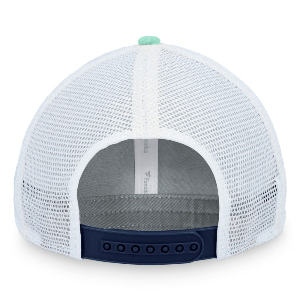 Seattle Kraken Fanatics Iconic Gradient Trucker Snapback Hat - Deep Sea Blue/White - NHL 4625761