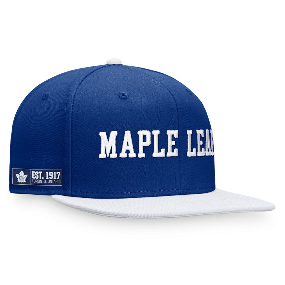 Toronto Maple Leafs Fanatics Iconic Color Blocked Snapback Hat - Blue/White - NHL 4625822