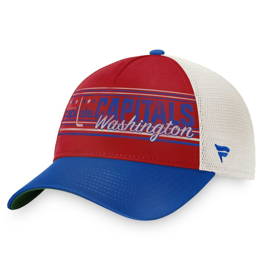 Washington Capitals Fanatics True Classic Retro Trucker Snapback Hat - Red/Royal - NHL 4625826